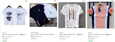 Mens T Shirts Starts At ₹76