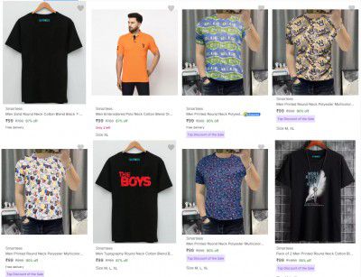 Men's T Shirts Upto 95% Off | Starting At Rs.99