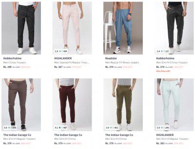 [ All Brand ] Men's Trousers At 90% Off | Starts ₹212