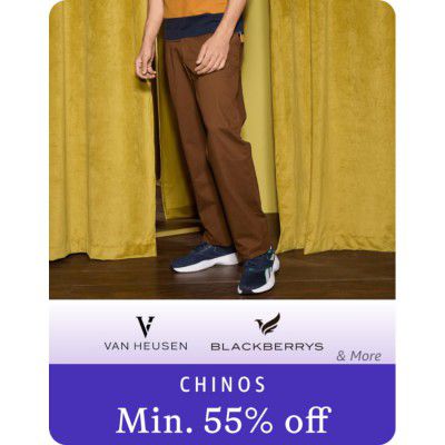 Men's Van Heusen, Blackberrys & More Pants @Minimum 55% off