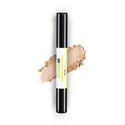 MensXP Mud Concealer Stick For Men 2.5g, Skin Shade Radiant - 024 (Light), With Blender Sponge For Even Application