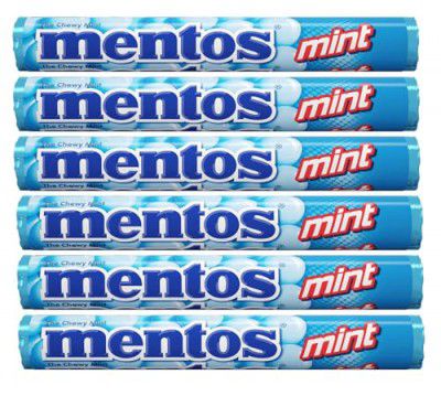 Mentos Chewy Mint Candy Roll, Mint Flavour Pack Of 6, (6x29g)