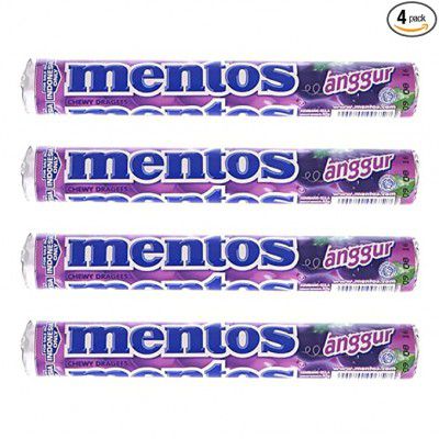 Mentos Grape Roll, 4 x 29 g