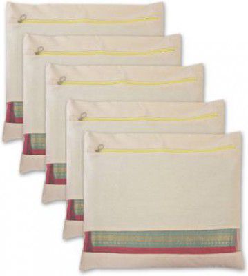 MERAO Saree Storage Bag Clothes Organizer (16.5 X 14.5Inches) Single Packing Saree (Beige)