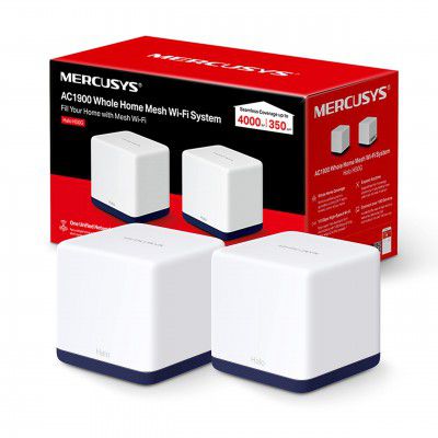 Mercusys Halo H50G(2-Pack) AC1900 Whole Home Mesh Wi-Fi System | Wireless Dual Band WiFi Router | 1.9 Gbps |Gigabit Seamless Roaming