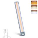 MERTTURM® Under Cabinet Light, 14Inch Wireless Closet Light, 3000mAh Rechargeable LED Motion Sensor Light Indoor with 3 Light Colors, Dimmable Under Counter Light for Kitchen Wardrobe Cupboard, 1 Pack...