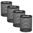 Metal Mesh Pencil Holder Round Pen Cups For Desk Organizer 4 Pcs...