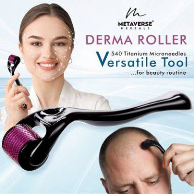 Metaverse Derma Roller 0.5mm 540 Micro Needles For Hair Growth, Acne Scars Removal Wrinkle  (1 g)