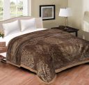 METRO LIVING Floral Double Mink Blanket for Heavy Winter (Microfiber, GOLDEN)...