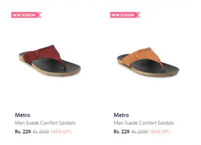 Metro Men's Footwear at 90% off