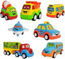 Metro Toys & Gift Set of 7 Unbreakable Friction Powered Cartoon Automobile Car Toys for Kids- Combo of 7pc...