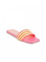 Metro Women Striped Open Toe Flats...