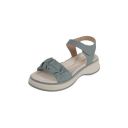Metro Women's Chic Ruched Faux Leather Ankle-Strap Sandals for All-Day Comfort...