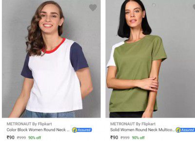 METRONAUT By Flipkart Women's T Shirts Upto 90% Off
