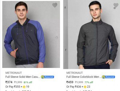 METRONAUT Full Sleeve Solid Men Casual Jacket up to 77% off