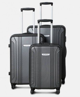 METRONAUT Hard Body Set of 3 Luggage 4 Wheels - S02-3 COMBO SET (28+24+20) - Grey