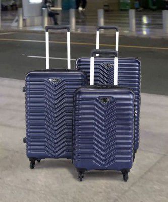 METRONAUT Hard Body Set of 3 Luggage 4 Wheels - Pivot -3 (30 + 26 + 22 ) - Blue