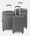 METRONAUT Hard Body Set of 3 Luggage 4 Wheels - FLOW Set-3 (30 Inch+ 26 Inch+ 22 Inch) - Silver...