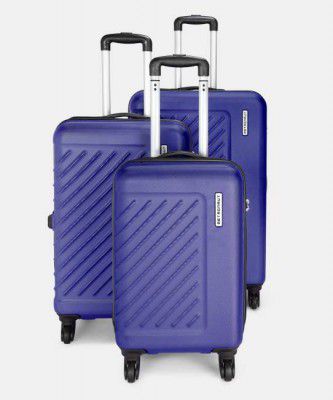 METRONAUT  Hard Body Set of 3 Luggage 4 Wheels - TRACK- Midnight Blue- Combo Set (30+26"+22") - Blue