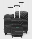 METRONAUT Hard Body Set of 3 Luggage - BENT- Combo Set( 30+26"+22") - Black...