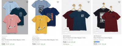 Metronaut Kids T-Shirts Upto 87% Off | Stat @199