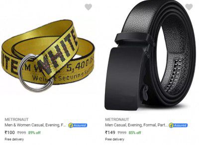 METRONAUT Men Formal Belt Upto 96% Off |Starts ₹99
