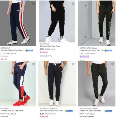 METRONAUT Mens Track Pants Upto 86% Off | Starts ₹279