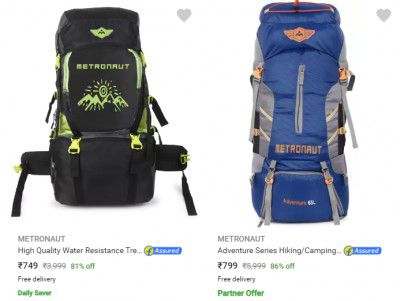 Metronaut Rucksacks up to 85% off | Starts ₹480
