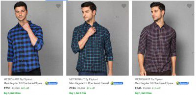 METRONAUT Shirt For Mens BUY 1 GET 3 FREE