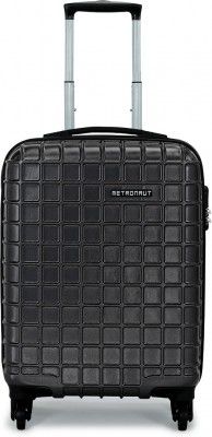 METRONAUT Small Cabin Suitcase (53 cm) 4 Wheels - Grid - Black