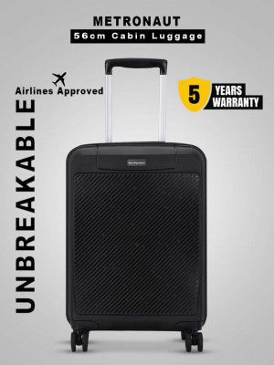 METRONAUT Small Cabin Suitcase  4 Wheels - Hero 20" Black Premium PP