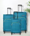 METRONAUT  Soft Body Set of 3 Luggage 4 Wheels - Supreme Combo Set (30inch+26inch+22inch) - Teal...