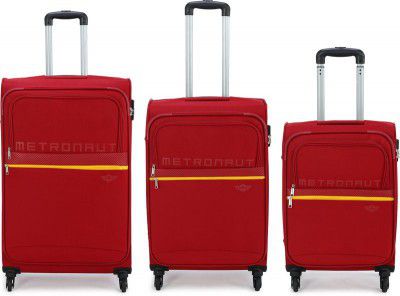 METRONAUT Soft Body Set of 3 Luggage 8 Wheels - Tonlite Set -3