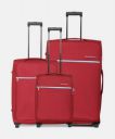 METRONAUT Soft Body Set of 3 Luggage - Advantage Combo Set (30inch+26inch+22inch) - Red...