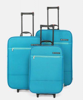 METRONAUT Soft Body Set of 3 Luggage - FRILL Set-3 (30 Inch+26 Inch+ 22 Inch) - Teal