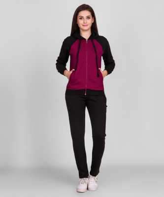 Metronaut Solid Women Track Suit