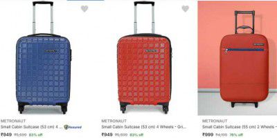 METRONAUT Suitcases Starts ₹899 | UPTO 83% OFF