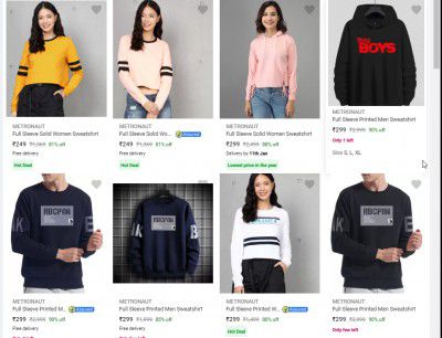 Metronaut sweatshirt at 90% off | From ₹299