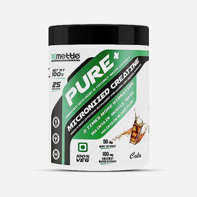 Mettle Pure+Micronized Creatine with Mint & Coconut Water Extract (Cola, 100g)