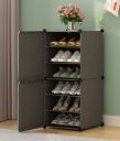 MEVIGO 6-Shelf-2-Door Plastic Cubort Shoe Rack Metal Shoe Rack  (Grey, 6 Shelves, DIY(Do-It-Yourself))...