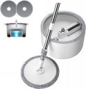 Mevigo Spin Mop with Bucket Deluxe System for Floor Cleaning - 360° Flexible Mop (White)...