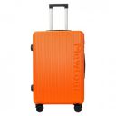 Mewtour 20" Orange ABS Zippered Luggage Set, TSA Lock Suitcase...