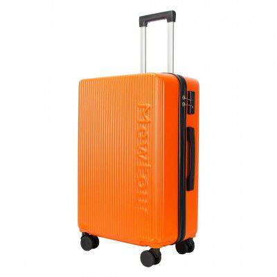 Mewtour 24 Inch Orange ABS Zippered Luggage Set