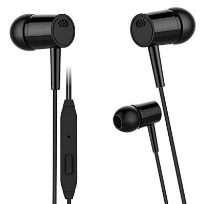 Meyaar Beex Edition Wired Durable Metal Earphones Earbuds (Metal Black)