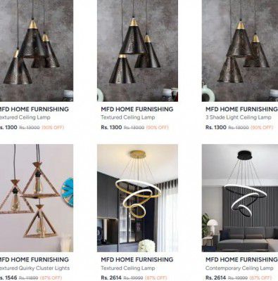 Myntra Loot : Upto 90% OFF - Mfd Home Furnishing Ceiling Lamps | Starts At Rs.450
