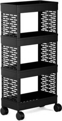 MGKENTERPRISE 4 Compartments plastic Portable Desk organizer  (Black)