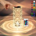 MHAX Crystal Rose Diamond 16 Color RGB Changing Mode LED Night Lights_USB Remote Night Lamp  (19.5 cm, Multicolor)...