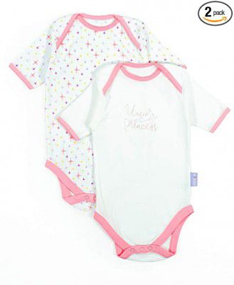 Mi Arcus Multi Color Baby Boys and Girlss Organic Cotton Tiny Tog Romper Unicorn-(Pack of 2)