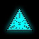 Mi Glow Store Glow in The Dark Analog Wall Clock|Triangle Wall Clock (Blue)...