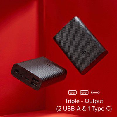 Mi Pocket Power Bank Pro Black 10000mAh, Triple Output and Dual Input Port, 22.5W Ultra Fast Charging